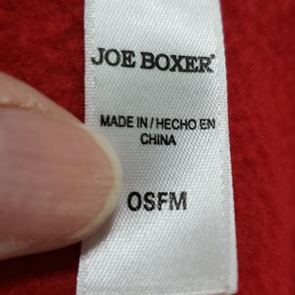 Red Joe Boxer scarf.  65" x 11". With fringe - Picture 4 of 5